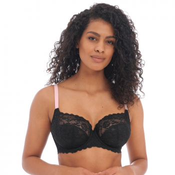 FL-AA5451BLK-Reggiseno soft in pizzo Offbeat- Nero