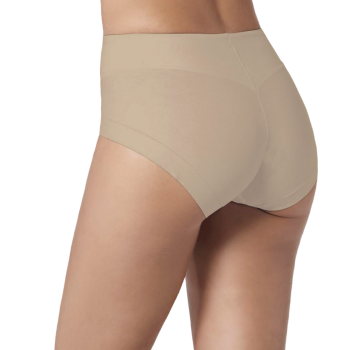 JS-1032075.483- Slip Form shape cotton band slip modellante vita alta in cotone - beige