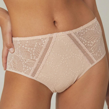 SP-12S770-772- Slip alto Comète in pizzo - Sable Rosè