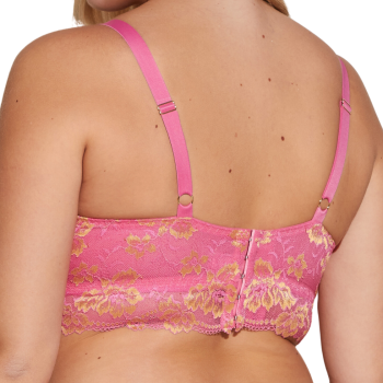 CB-SAVON1382P-RNPGLD- Savona Extended Bralette Curvy Longline - rani pink gold