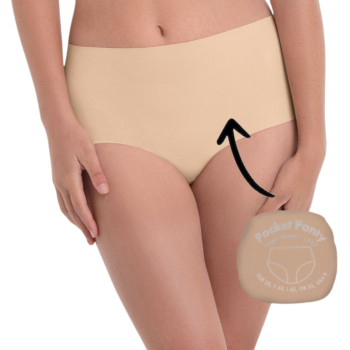 ANI1457.722- Slip Pocket Panty a vita alta taglio laser- Deep Sand