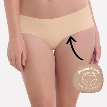 ANI1456.722- Slip Hipster Pocket Panty taglio laser- Deep Sand