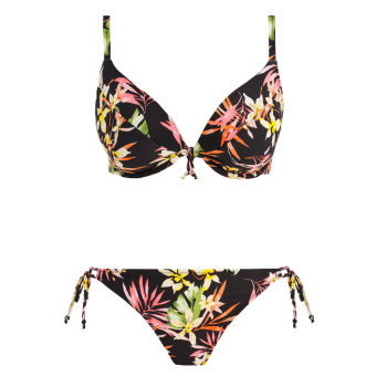 FL-AS204127MUI - Bikini due pezzi coppa spacer con ferretto Savanna Sunset - nero floreale