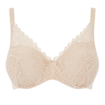 CL-C94260-01N - Reggiseno coque coprente Floral Touch memory form - Beige Dorè