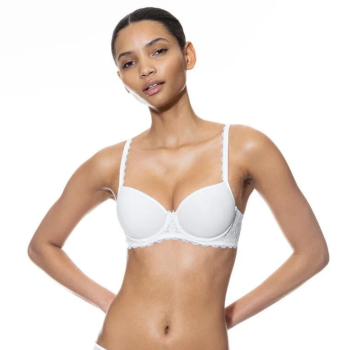 MEY-74801-001- Reggiseno preformato memory foam con ferretto Half Cup serie Amorous - bianco