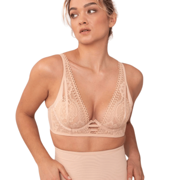 SL-BPL002-001- Reggiseno soft scollato a vela Sensual con ferretto - Beige