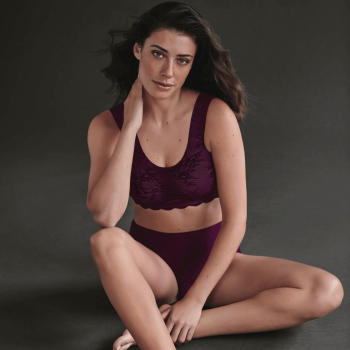 ANI5400.121- Bralette Essential Lace senza ferretto con coppe estraibili - Purple