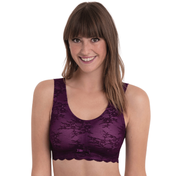 ANI5400.121- Bralette Essential Lace senza ferretto con coppe estraibili - Purple