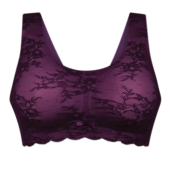 ANI5400.121- Bralette Essential Lace senza ferretto con coppe estraibili - Purple