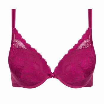 LIS-20230-WE- Reggiseno super push up Evelyn in pizzo - fucsia