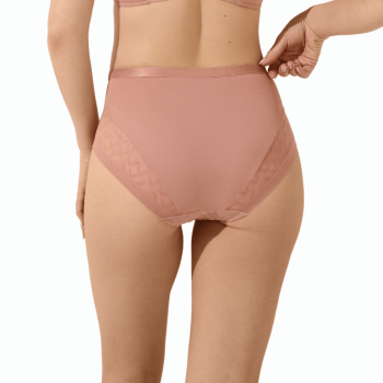 LIS-22336-RH- Slip alto in pizzo Opal - Rosa Polvere