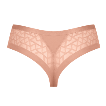 LIS-22335-RH- Brasiliano in tulle elastico Opal - Rosa polvere