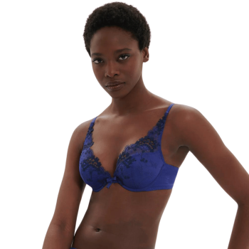 SP-12B347-530- Reggiseno push up scollato Wish con ferretto - Blu elettrico