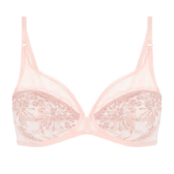 SP-1A2319-332- Reggiseno a vela scollato Singulière con ferretto - Poudre pétale