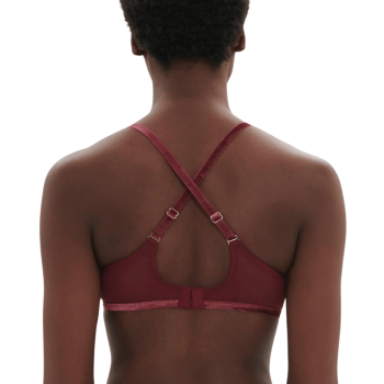 SP-1E3319-445- Reggiseno a vela scollato Scénario con ferretto - Rouge spinelle