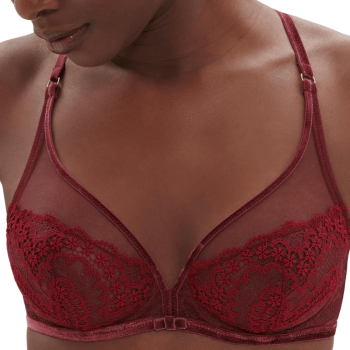 SP-1E3319-445- Reggiseno a vela scollato Scénario con ferretto - Rouge spinelle