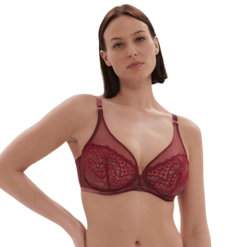 SP-1E3319-445- Reggiseno a vela scollato Scénario con ferretto - Rouge spinelle