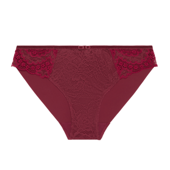 SP-1E3726-445- Slip Scénario in pizzo e microfibra - Rouge Spinelle