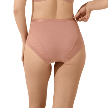 LIS-22336-RH- Slip alto in pizzo Opal - Rosa Polvere