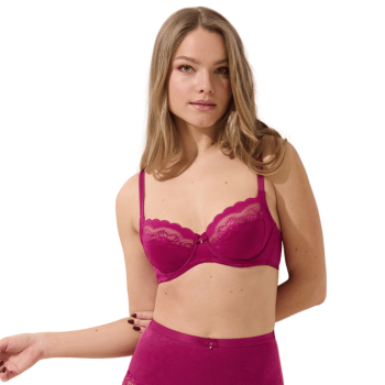 LIS-20226-20227-WA- Reggiseno soft Evelyn in pizzo - fucsia