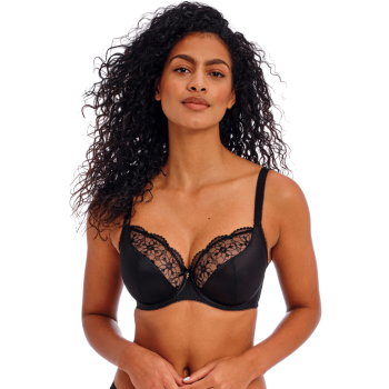 FL-AA402602BLK-Reggiseno soft in pizzo Hallie- nero