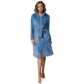 PA-70242-152-8- Vestaglia donna in pile - blu